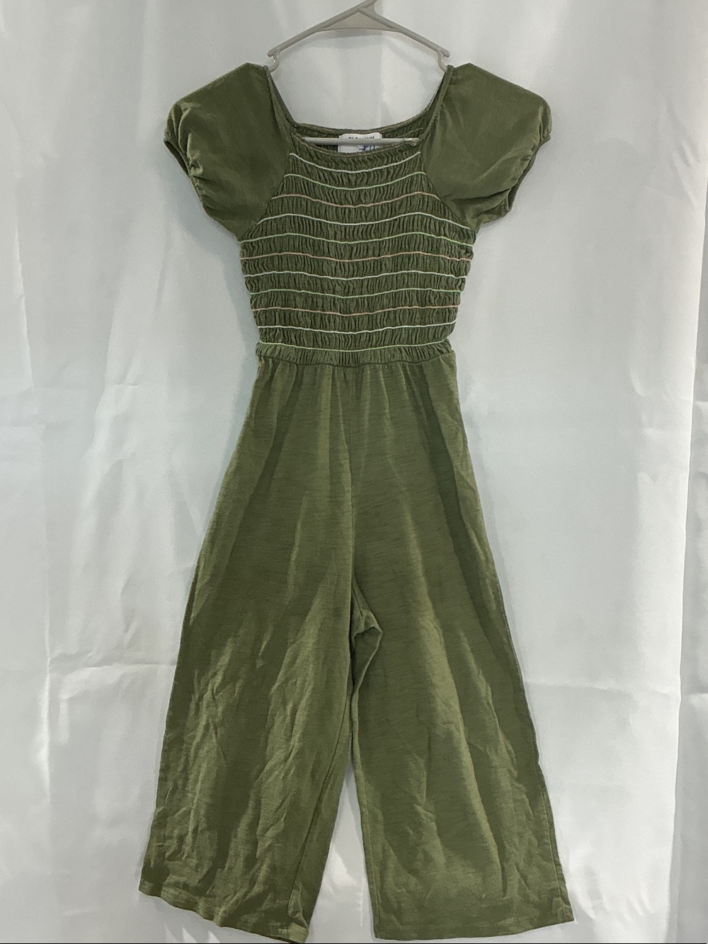 Old Navy Olive Smocked Bodice Wide-Leg Jumpsuit